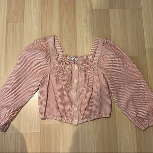 Madewell cropped blouse